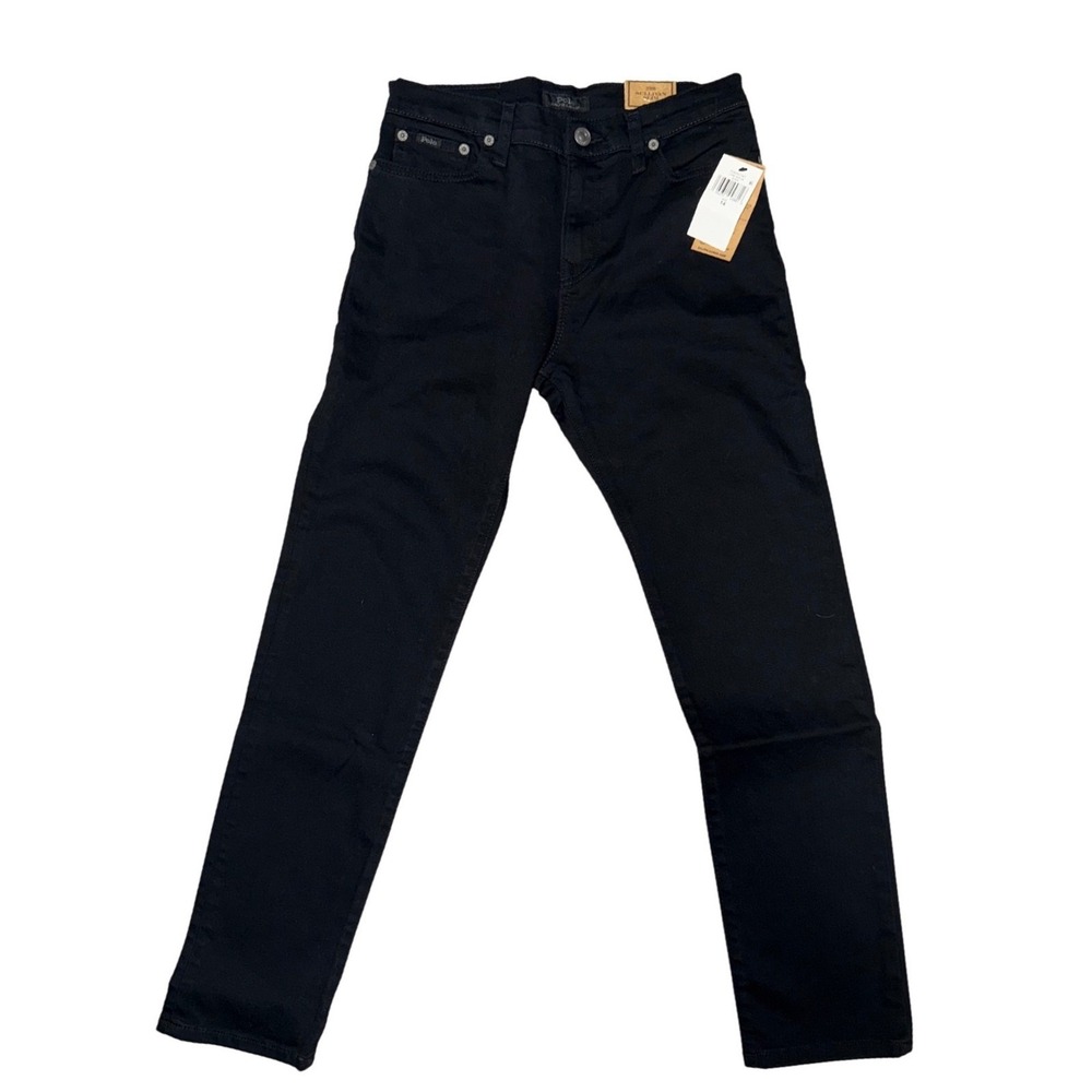 Youth Polo Ralph‎ Lauren Sullivan Slim Black Jeans Size 14 Low Stretch